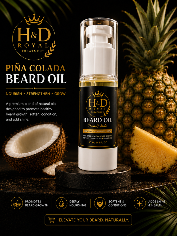 PinaColada Beard Oil & Beard Wash (Helps with Beard Growth)