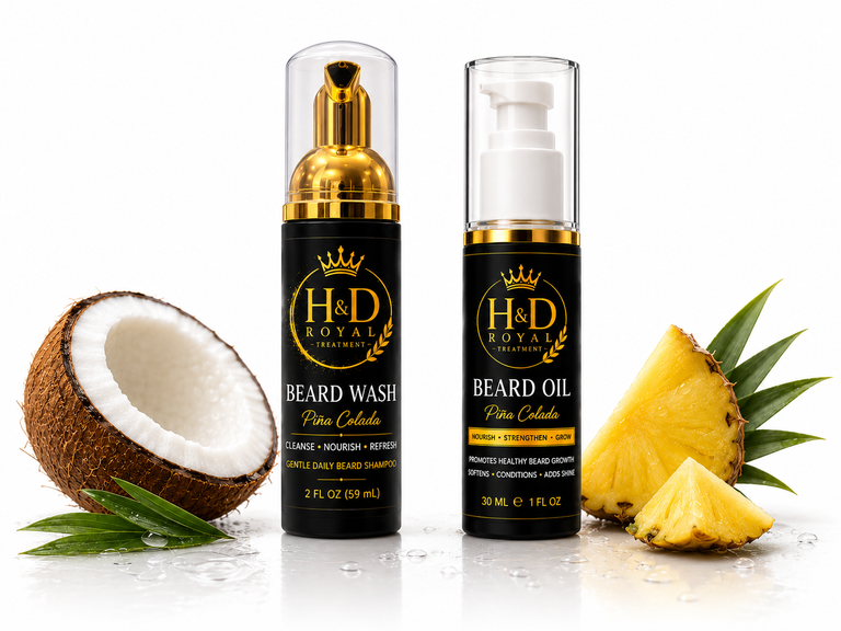 PinaColada Beard Wash & Beard Oil (Promotes Beard Growth)